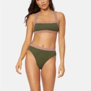 Dolce Vita Banded High-Leg Bikini top small bottom medium